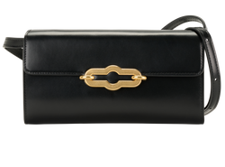 East West Pimlico Shoulder Bag, Leather, Black, MIC, DB, 3*
